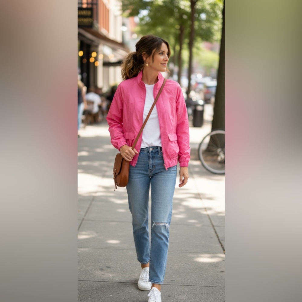 Ladies windbreaker EP Pro Vibrant Pink‎ Jacket golf jacket